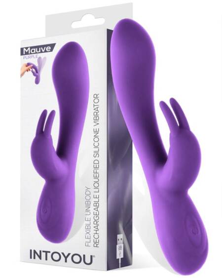 Mauve Vibrador Unibody Silicona Líquida USB Púrpura