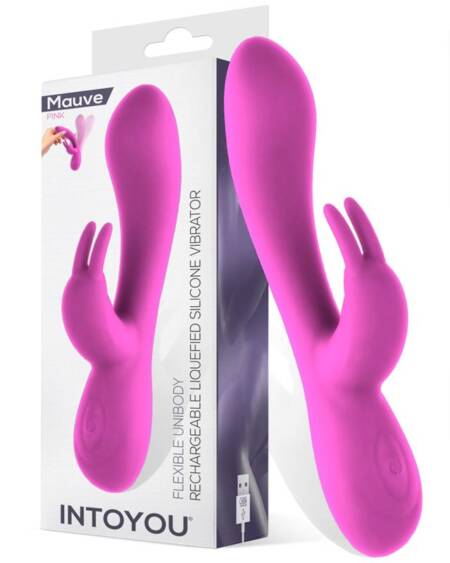 Mauve Vibrador Unibody Silicona Líquida USB Rosa