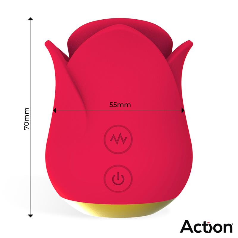 Meryl Estimulador Vibrador de Rosa con Lengua 2 Motores - Imagen 6