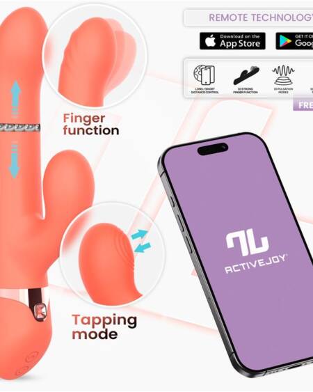 Mindy Vibrador con Anillo de Bolas Up and Down, Finger y Pulsación con APP