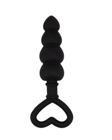 Mini Cadena Anal 15.6 x 3.4 cm Silicona Negro