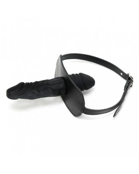 Mordaza con Pene Interno y Externo Látex