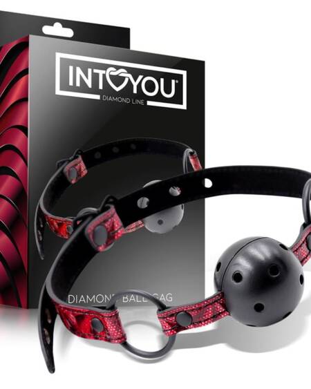 Mordaza de Bola Transpirable Diamond Cuero Vegano