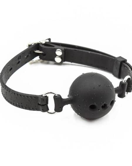 Mordaza de Bola Transpirable Silicona 5 cm Talla L Negro
