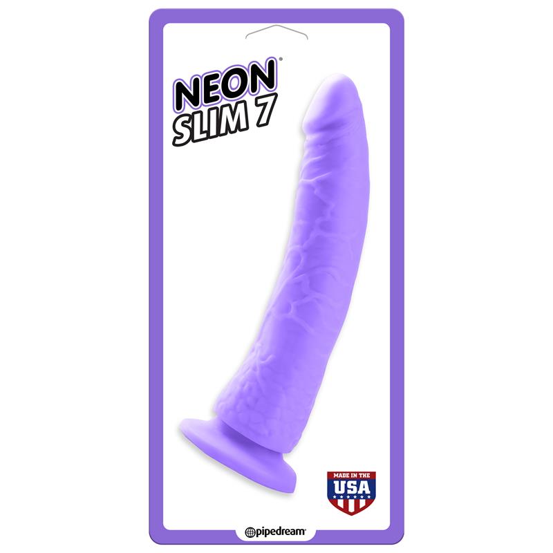 Neon Dildo Slim 7 Púrpura - Imagen 2