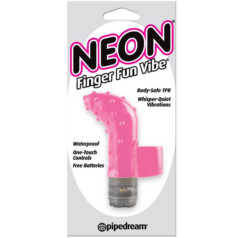 Neon Mini Vibrador Finger Fun Rosa - Imagen 2