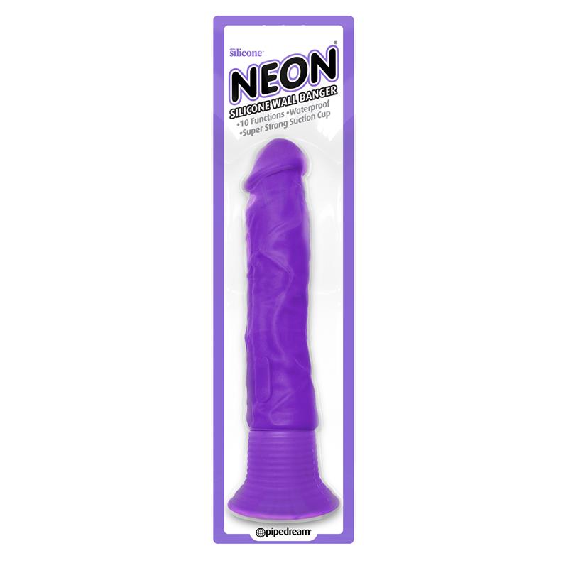 Neon Vibrador de Silicona Wall Banger Púrpura - Imagen 2