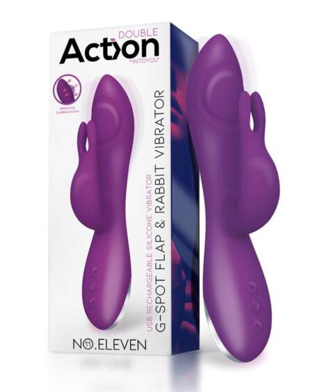 No. Eleven Vibrador con Conejito, Punto G y Fución de Pulsación USB Margnético Silicona