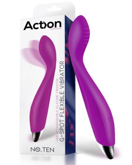 No. Ten Vibrador Hiper-Flexible Punto-G USB Magnético Silicona