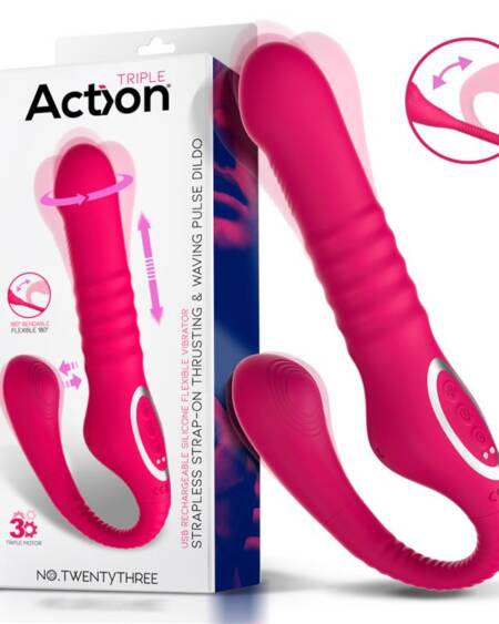 No. TwentyThree Vibrador Doble con Pulsación y Thrusting Flexible 180º