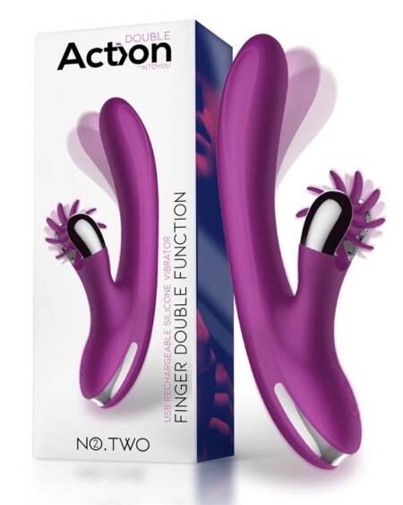 No. Two Vibrador Movimiento Finger y Rueda Estimuladora