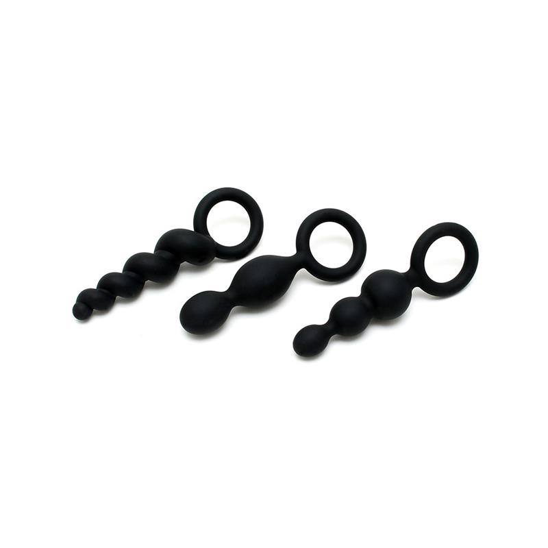 Pack de 3 Plugs Silicona Negro - Imagen 3