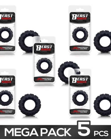 Pack de 5 Anillo Pene Silicona Liquida 2.4 cm