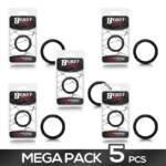 Pack de 5 Anillo Pene Silicona Líquida 3.4 cm