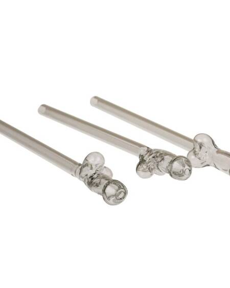 Pajitas de Cristal de Pene con Limpiador