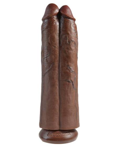 Pene Doble Two Cocks One Hole 11 Marrón