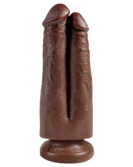 Pene Doble Two Cocks One Hole Marrón 7