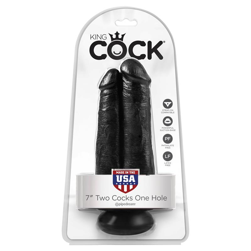 Pene Doble Two Cocks One Hole Negro 7 - Imagen 2
