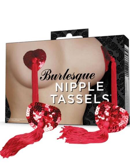 Pezoneras Rojo con Lentejuelas Burlesque