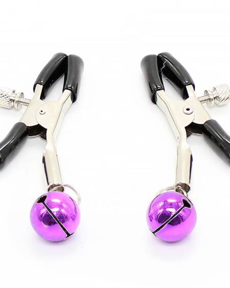 Pinzas para Pezones con Cascabel Púrpura