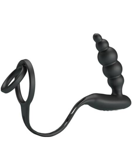 Plug Anal con Anillo para el Pene con Vibración