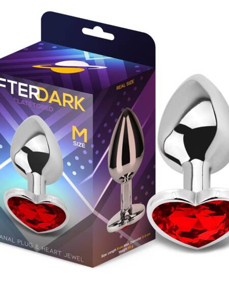 Plug Anal con Joya de Corazón Red Scarlet Talla M