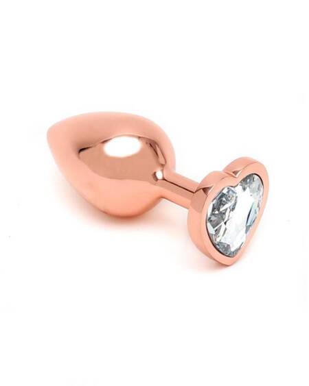 Plug Anal con Joya en Forma de Corazón Pisa Rose Gold
