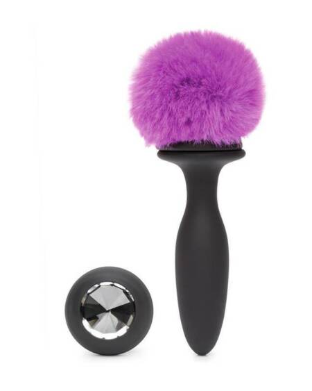 Plug Anal con Vibración Doble Base Púrpura Grande