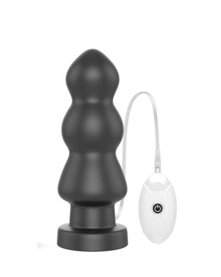 Plug Anal con Vibración King Sized 7.8 Negro