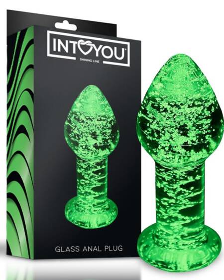 Plug Anal de Cristal que Brilla en la Oscuridad