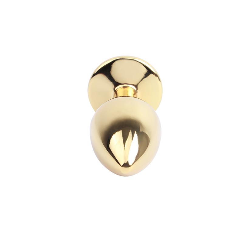 Plug Anal Dorado con Gema Azul - Imagen 5