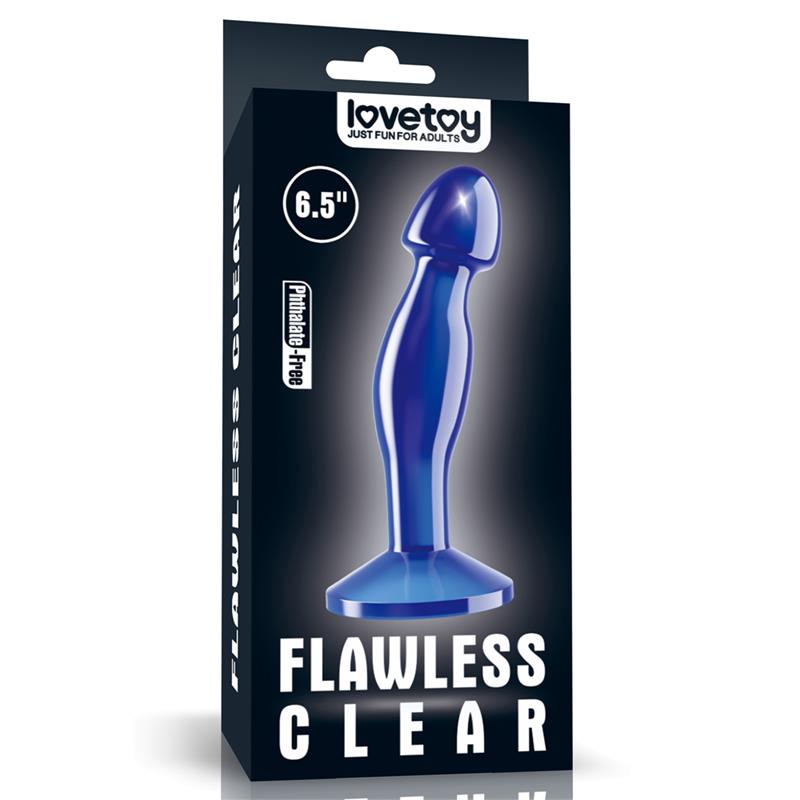 Plug Anal Flawless Azul Transparente 6.5 - Imagen 7