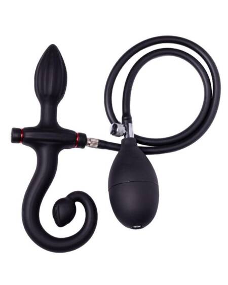 Plug Anal Inflable con Bomba Negro