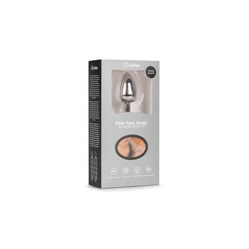 Plug con Cola de Zorro No. 3 - Plata - Imagen 5