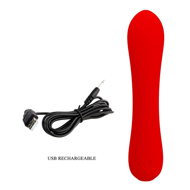 Prescott Vibrasor USB Silicona Rojo - Imagen 10