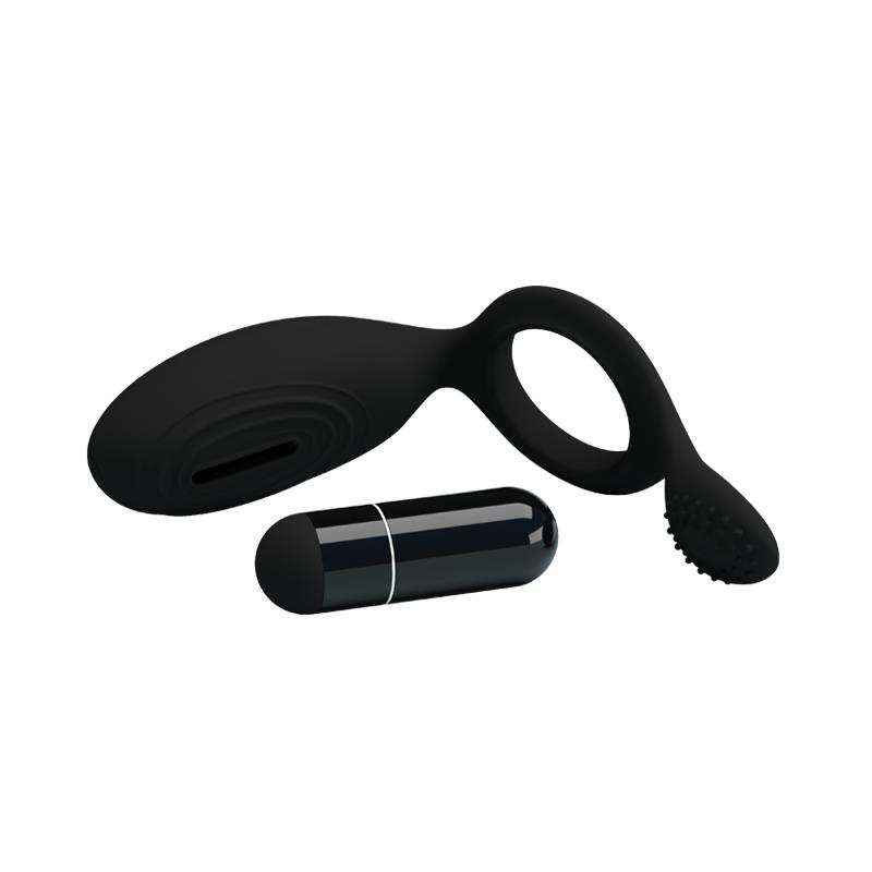 Pretty Love Anillo Vibrador Ethel Color Negro - Imagen 4