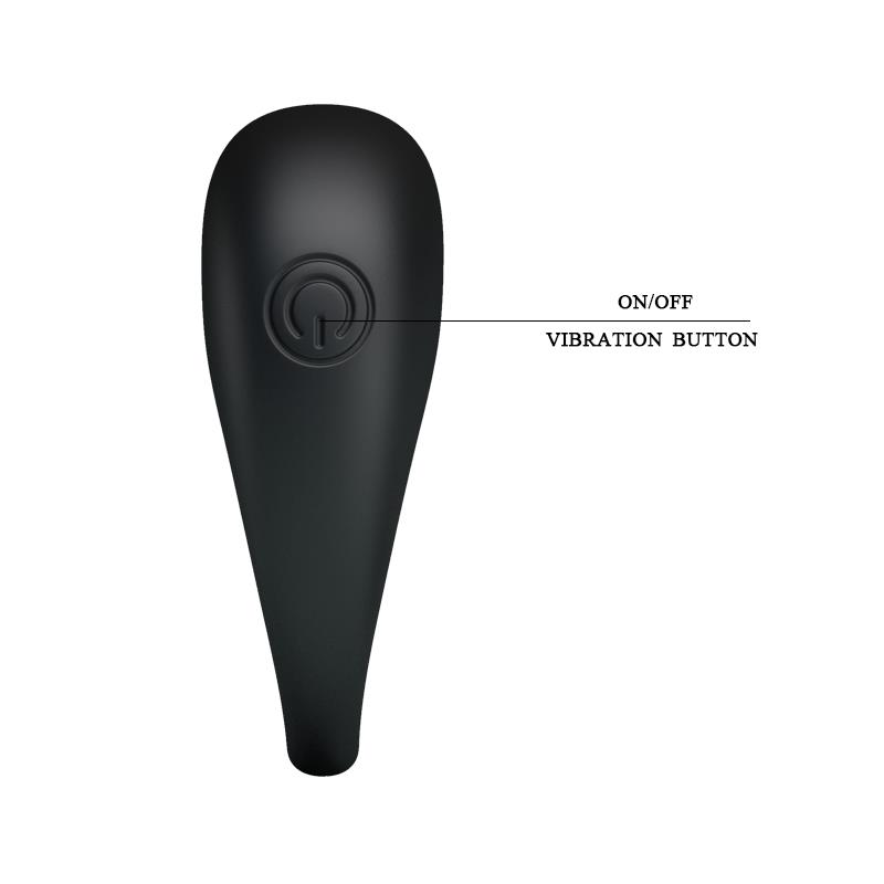 Pretty Love Anillo Vibrador Trap Color Negro - Imagen 6