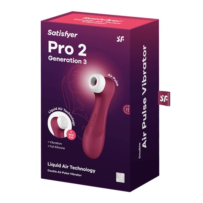 Pro 2 Gen 3 Liquid Air Technology Succión y Vibración Wine Red - Rojo Vino - Imagen 6