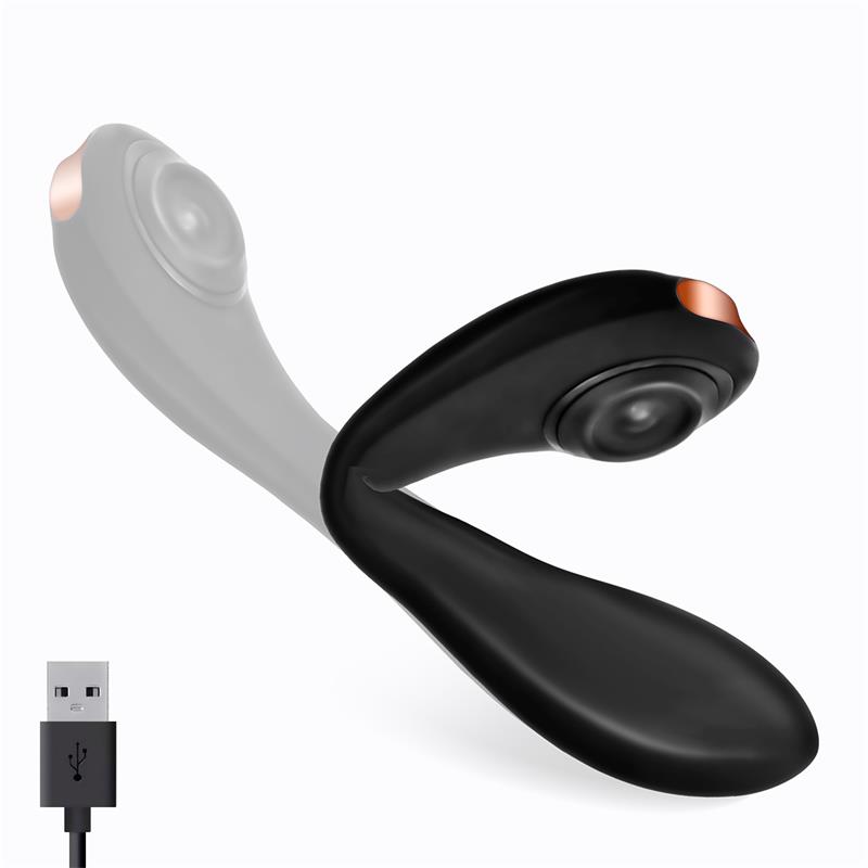 Pulsar Vibrador con Pulsación y Esqueleto Articulado Silicona USB - Imagen 5