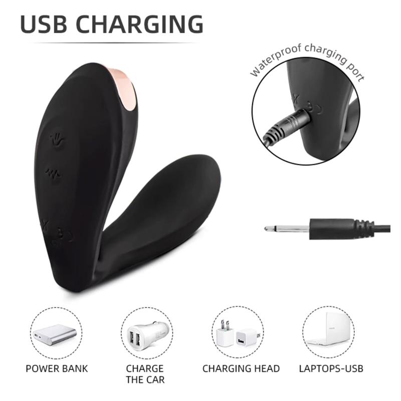 Pulsar Vibrador con Pulsación y Esqueleto Articulado Silicona USB - Imagen 8