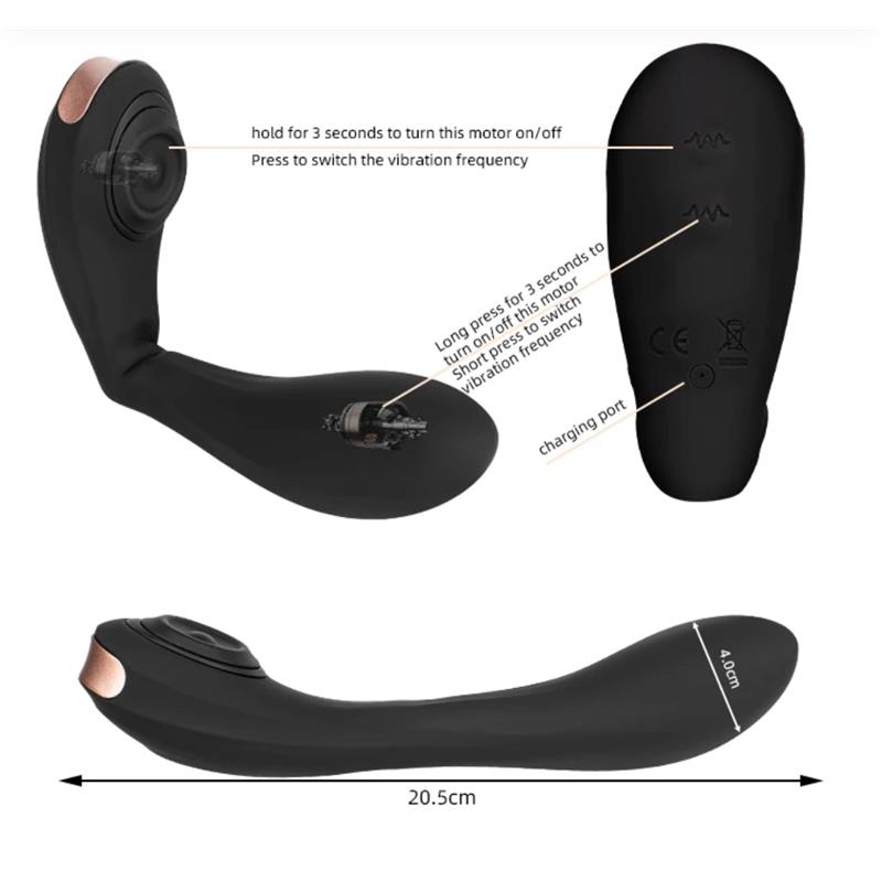 Pulsar Vibrador con Pulsación y Esqueleto Articulado Silicona USB - Imagen 10
