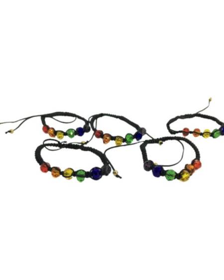 Pulsera de Bolas de Cristal Colores Bandera LGBT+