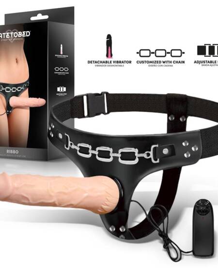 Ribbo Arnés con Dildo Realista con Vibración y Control Remoto