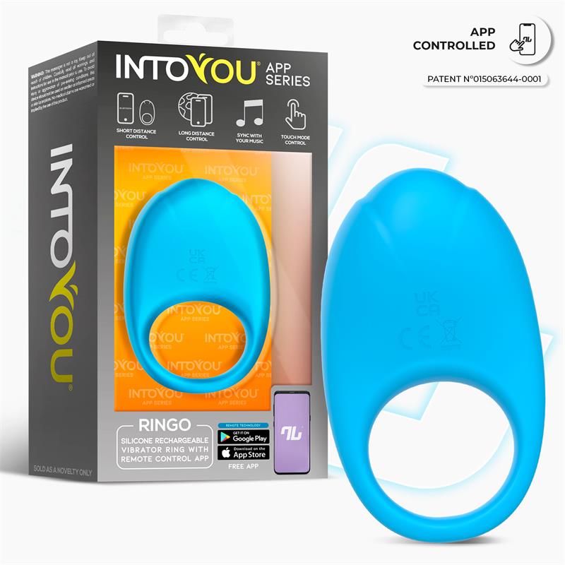 Ringo Anillo Vibrador con APP Unibody Azul - Imagen 2