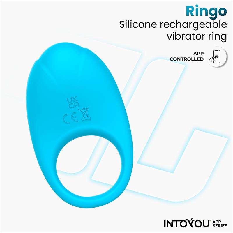 Ringo Anillo Vibrador con APP Unibody Azul - Imagen 3
