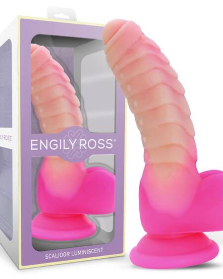 Scalidor Dildo Unicorn Brilla en la Oscuridad Silicona Líquida 18 cm