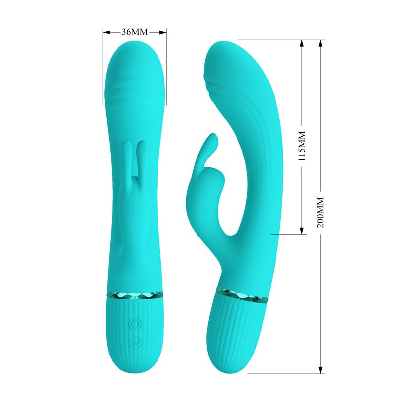 Scocco Vibrador con Rabbit Turquesa - Imagen 10