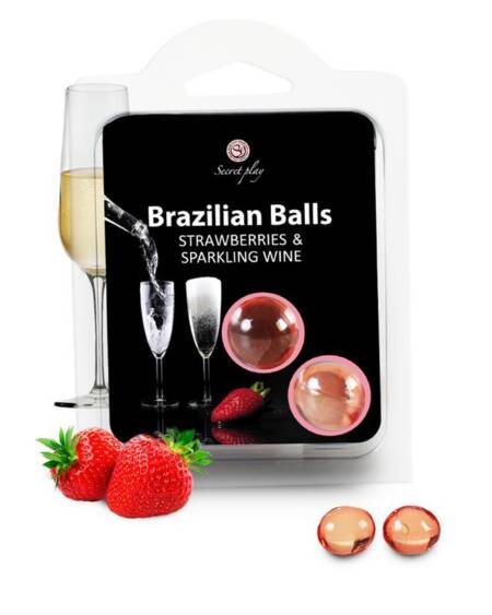 Secret Play Set 2 Brazilian Balls Aroma Fresas Cava