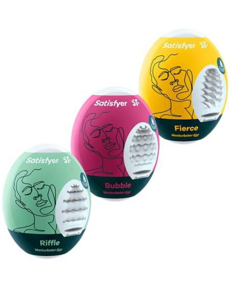 Set 3 Huevos Masturbador Riffle, Bubble y Fierce