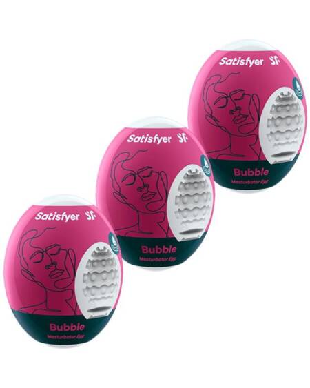 Set 3 Huevos Masturbadores Modelo Bubble